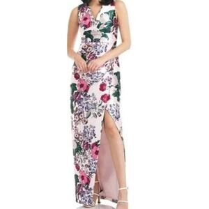 NWT Kay Unger NY Nordstrom Premium Gilda Floral Print Sleeveless Gown, Sz 10